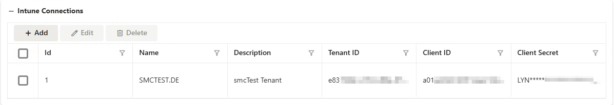 Intune Verbindungen