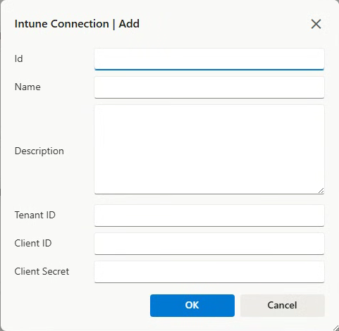 Intune Verbindung hinzufügen