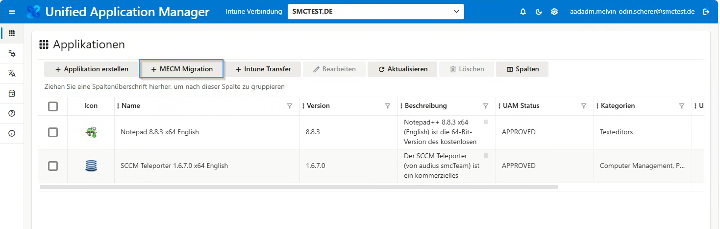 MECM Migration starten